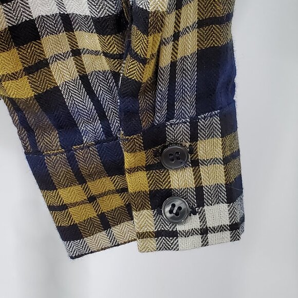 KORI Button Up Plaid Herringbone Casual Western Lightweight Top NEW NWT Size S - Picture 11 of 15